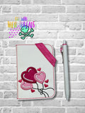 DIGITAL DOWNLOAD 5x7 Applique Balloon Heart Mini Composition Notebook Cover