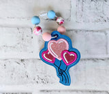 DIGITAL DOWNLOAD Applique Heart Balloon Bag Tag Bookmark Ornament