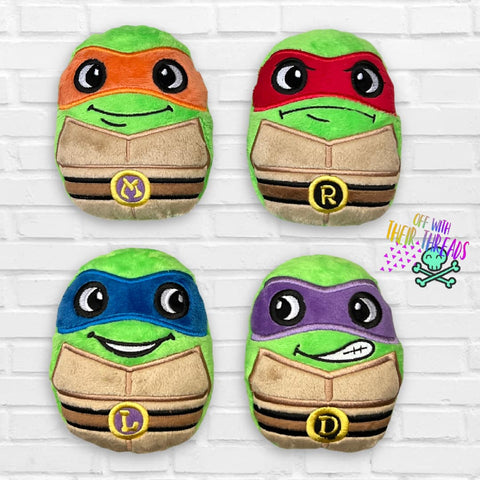DIGITAL DOWNLOAD Applique Turtle Brothers Plush Bundle 5 SIZES INCLUDED