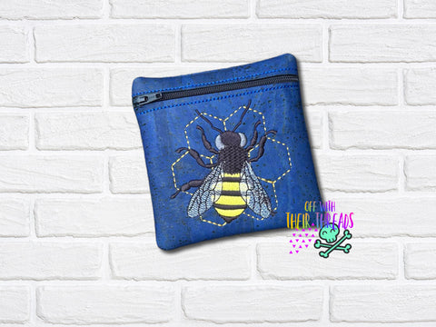 DIGITAL DOWNLOAD Honey Bee Zipper Bag Lined and Unlined Options Included