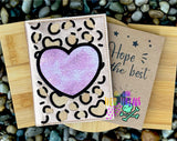 DIGITAL DOWNLOAD Applique Leopard Heart A6 Notebook Set