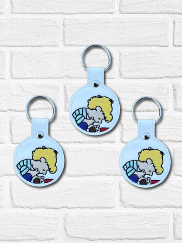 DIGITAL DOWNLOAD Schroeder Snap Tab Key Chain
