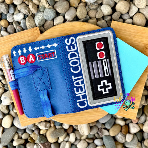 DIGITAL DOWNLOAD 5x7  Applique Cheat Codes Mini Composition Notebook Cover