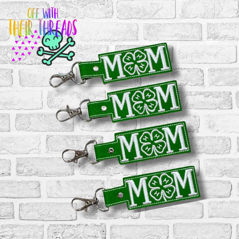 DIGITAL DOWNLOAD 4H Mom Snap Tab Keychain