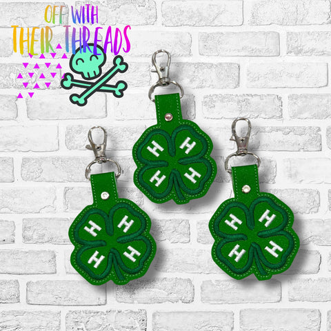 DIGITAL DOWNLOAD 4H Club Snap Tab Keychain