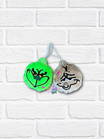 DIGITAL DOWNLOAD Grinch and Max Squishy Ornament Set