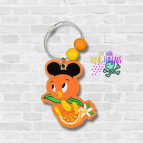 DIGITAL DOWNLOAD Orange Bird Bag Tag Bookmark Ornament