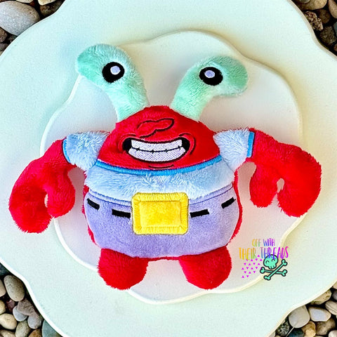 DIGITAL DOWNLOAD Applique Crab Plush 5 SIZES INCLUDED