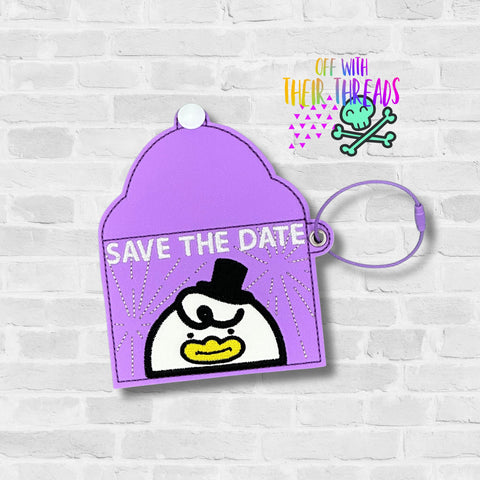 DIGITAL DOWNLOAD Applique Save The Date Gift Card Snap Holder