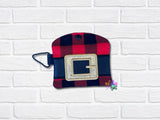 DIGITAL DOWNLOAD Applique Santa Buckle Coin Pouch