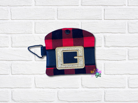 DIGITAL DOWNLOAD Applique Santa Buckle Coin Pouch