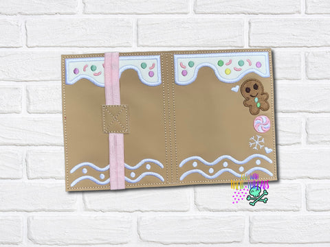 DIGITAL DOWNLOAD Applique Gingerbread A6 Notebook Cover