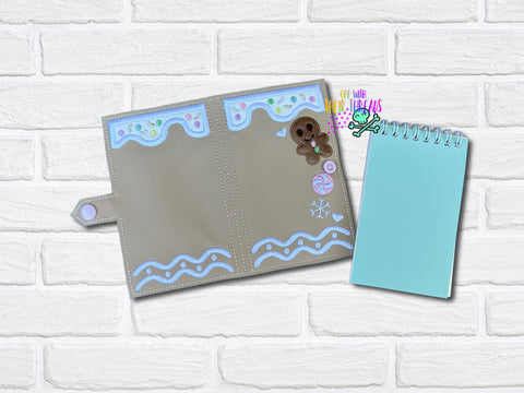 DIGITAL DOWNLOAD Applique Gingerbread Top Load Notebook Cover