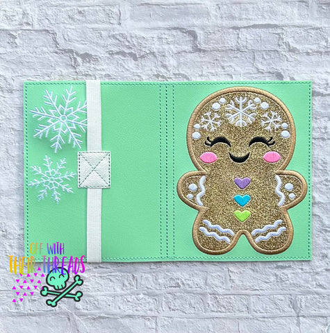 DIGITAL DOWNLOAD Applique Gingerbread A6 Notebook Cover