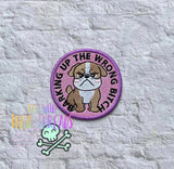 DIGITAL DOWNLOAD Barking Up The Wrong B Patch 3 SIZES INCLUDED