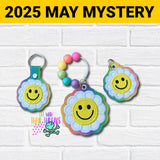 DIGITAL DOWNLOAD Applique Daisy Snap Tab Key Chain Bag Tag Charm Set