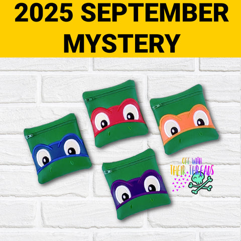DIGITAL DOWNLOAD Applique TMNT Zipper Bag Set Lined and Unlined 4 SIZES INCLUDED