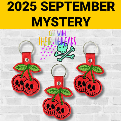 DIGITAL DOWNLOAD Skull Cherry Snap Tab Keychain