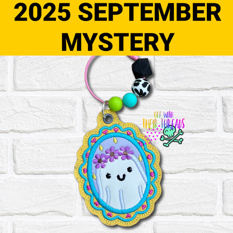 DIGITAL DOWNLOAD Applique Ghost Cameo Bag Tag Bookmark Ornament