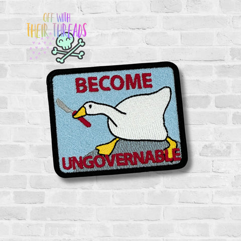 DIGITAL DOWNLOAD Become Ungovernable Patch 3 SIZES INCLUDED