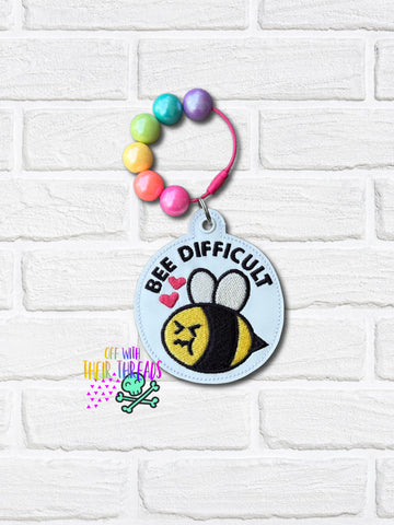 DIGITAL DOWNLOAD Bee Difficult Bag Tag Ornament Bookmark
