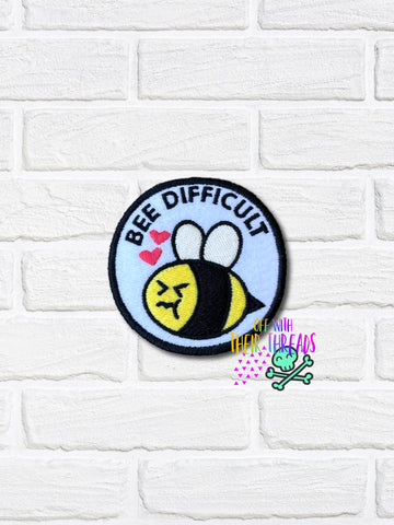 DIGITAL DOWNLOAD Bee Difficult Patch 3 SIZES INCLUDED