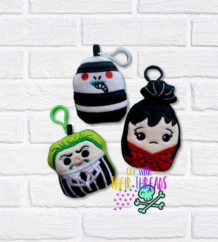 DIGITAL DOWNLOAD Applique Beetle Gang Squishy Keychain Set