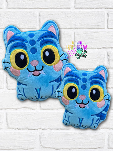 DIGITAL DOWNLOAD Applique Blue Tiger Plush 5 SIZES INCLUDED