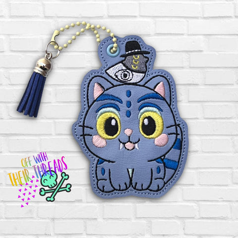 DIGITAL DOWNLOAD Blue Tiger Bag Tag Bookmark Ornament