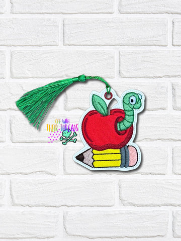 DIGITAL DOWNLOAD Book Worm Bag Tag Ornament Bookmark