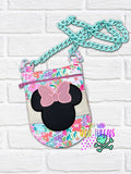 DIGITAL DOWNLOAD Applique Bow Mouse Rounded Bottom Bag