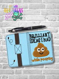 DIGITAL DOWNLOAD 5x7  Applique Brilliant Ideas Mini Composition Notebook Cover