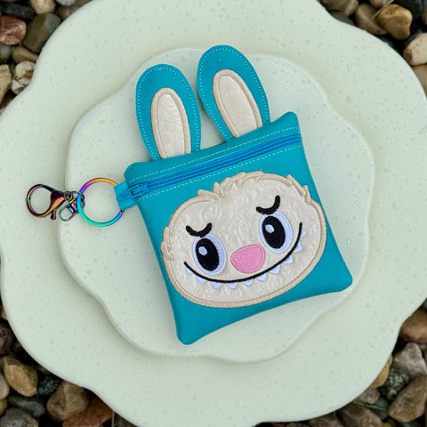 DIGITAL DOWNLOAD Applique Bunny Zipper Bag Set Lined and Unlined 4 SIZES INCLUDED