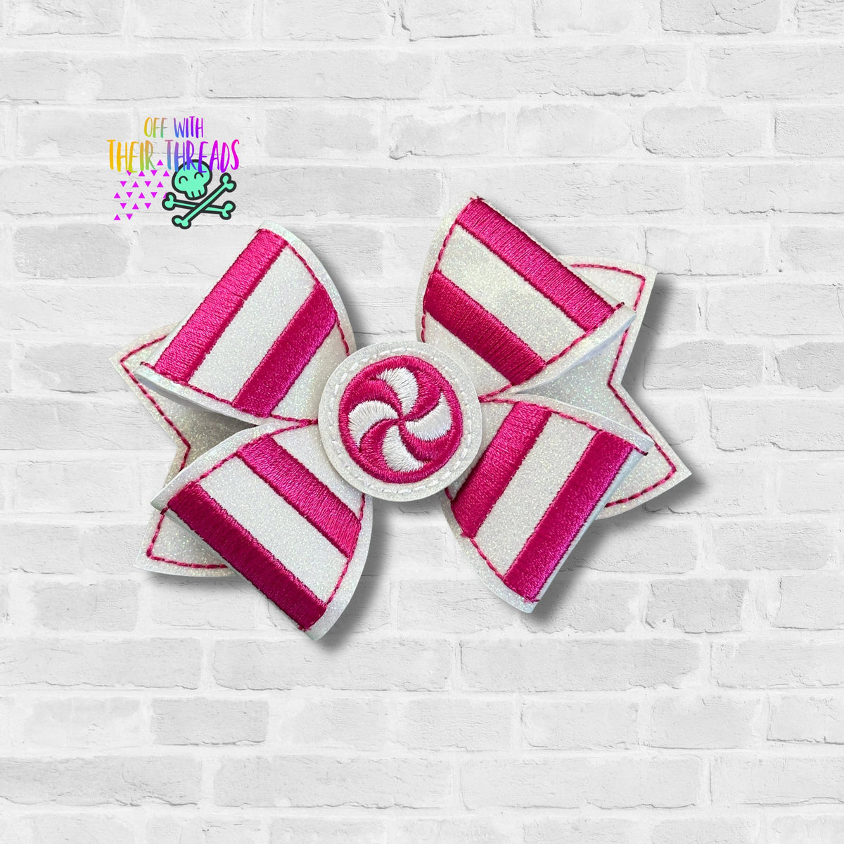 DIGITAL DOWNLOAD Candy Cane Hair Bow 2 SIZES INCLUDED – Off With Their ...