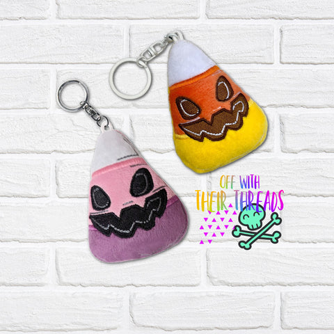 DIGITAL DOWNLOAD Applique Spooky Candy Corn Squishy Keychain