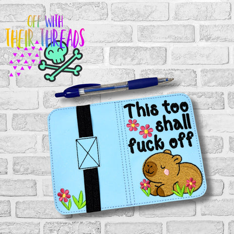 DIGITAL DOWNLOAD 5x7  Capybara Mini Composition Notebook Cover