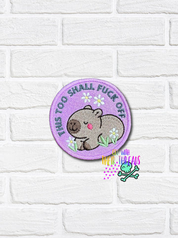 DIGITAL DOWNLOAD Capybara This Too Patch 3 SIZES INCLUDED