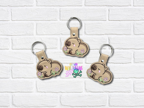 DIGITAL DOWNLOAD Capybara Snap Tab Key Chain