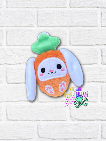 DIGITAL DOWNLOAD Applique Carrot Bunny Squishy Keychain