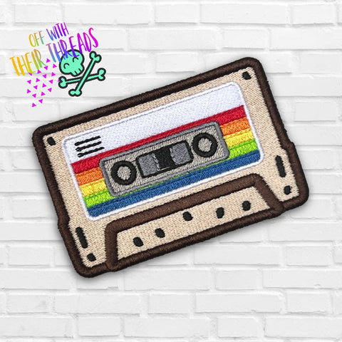 DIGITAL DOWNLOAD Cassette Patch 3 SIZES INCLUDED