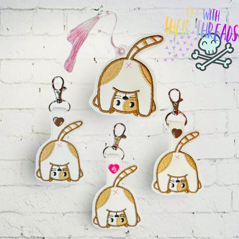 DIGITAL DOWNLOAD Kitty Butt Key Chain Snap Tab Bag Tag Bookmark Ornament Set MARCH 2024 MYSTERY BUNDLE