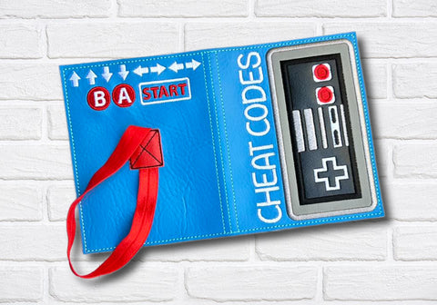 DIGITAL DOWNLOAD Applique Cheat Codes A6 Notebook Cover