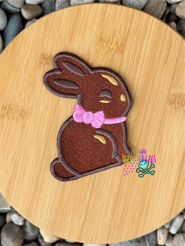 DIGITAL DOWNLOAD Chocolate Easter Bunny Patch 3 SIZES INCLUDED