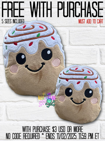 DIGITAL DOWNLOAD Applique Cinnamon Roll Plush 5 SIZES INCLUDED