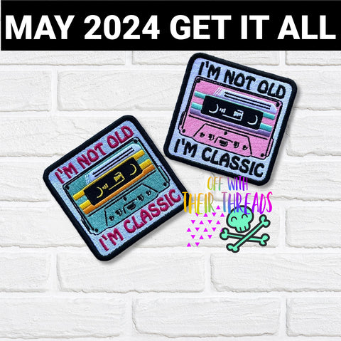 DIGITAL DOWNLOAD Classic Cassette Patch 3 SIZES INCLUDED MAY 2024 MYSTERY BUNDLE