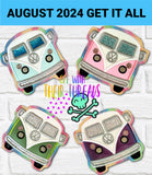 DIGITAL DOWNLOAD Applique Vintage Bus Van Coaster Set 2 SIZES INCLUDED