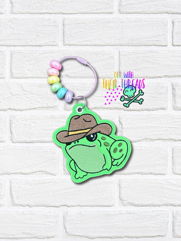 DIGITAL DOWNLOAD Cowboy Frog Bag Tag Bookmark Ornament
