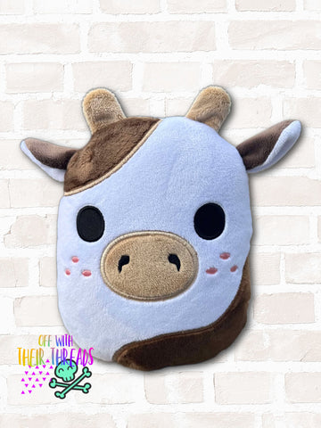 DIGITAL DOWNLOAD Applique Cow Plush 5 SIZES INCLUDED