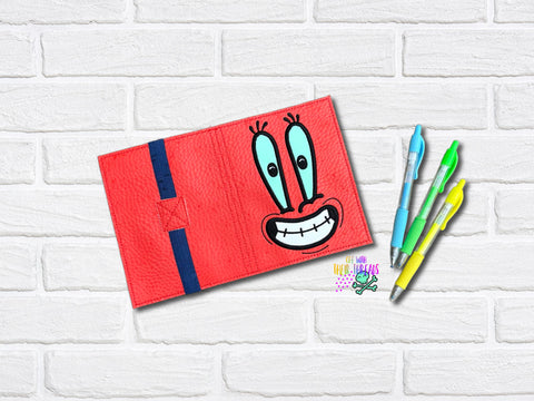 DIGITAL DOWNLOAD Applique Crab A6 Notebook Cover