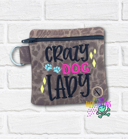 DIGITAL DOWNLOAD 5x5 Crazy Dog Lady Poo Bag Holder